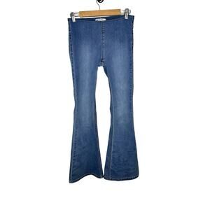Free People Womens Flare Jeans 26 Pull On Boho Hippy 70s Denim Stretch‎ Festival